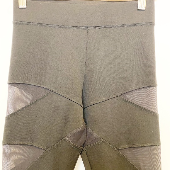 Bebe Cut Out Stretch Tights Leggings Black Small - Picture 3 of 10